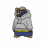 Fashionable penguin